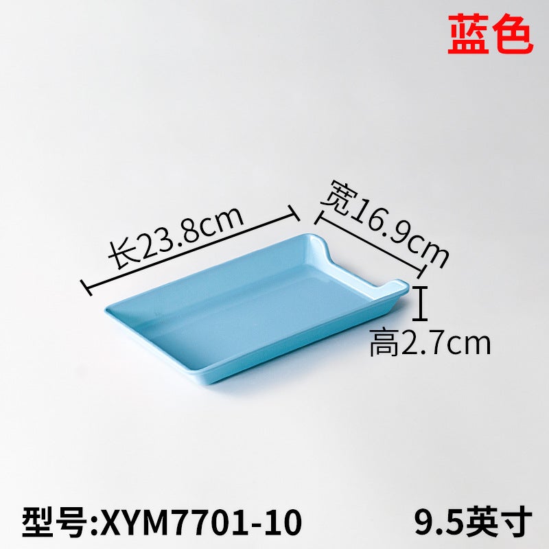 Melamine Tableware String Plate Rectangular Commercial String Incense Dish Selection Plate Barbecue Tray Kebab Fried String Display Plate - Image 1
